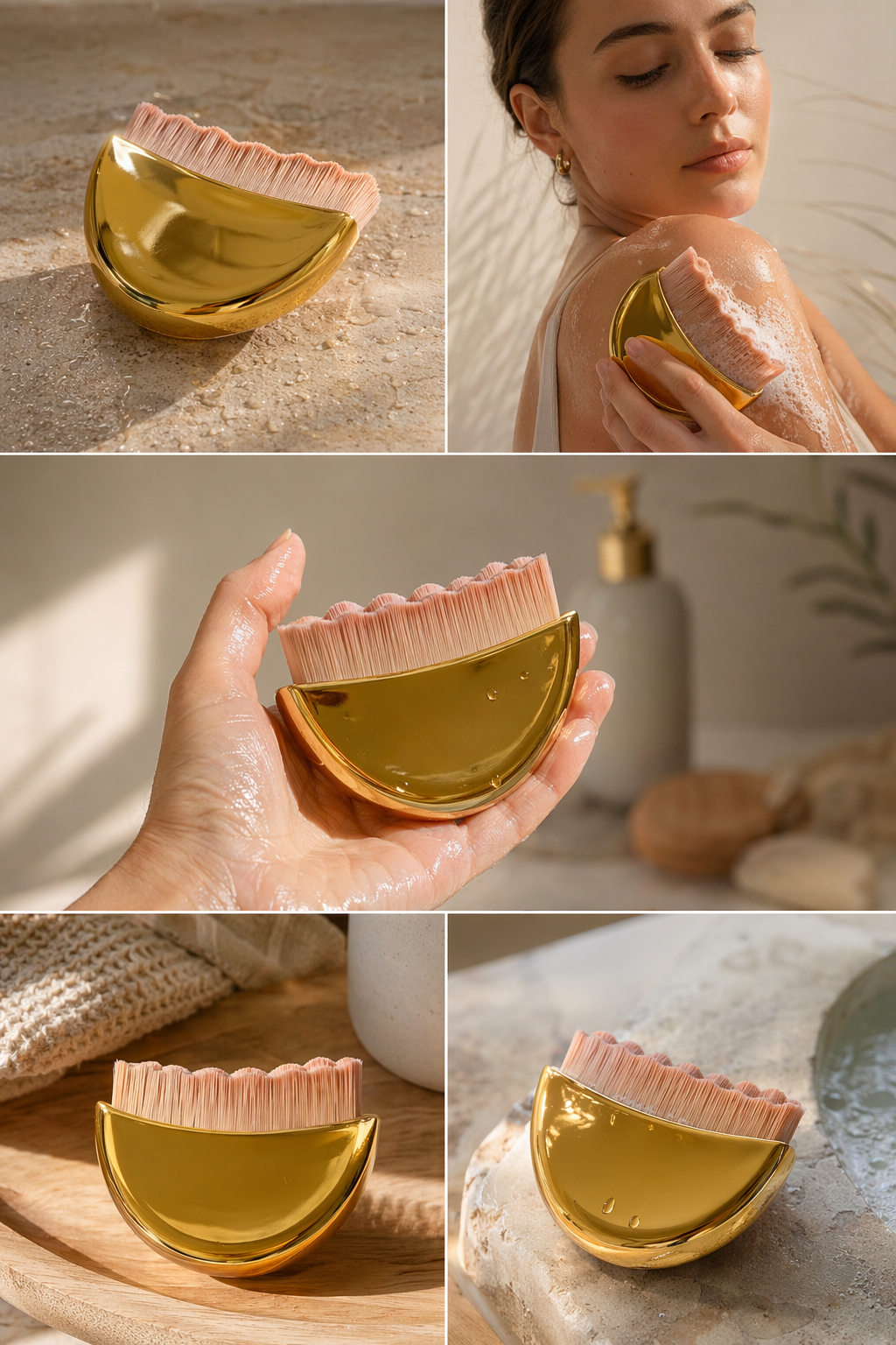 La Brosse Drainante Eclat - Gold mockup